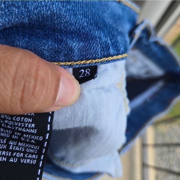 7 for All Mankind Button Up Fly Cropped Jeans Highrise Size 28 - Picture 3 of 12